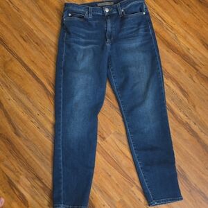 Joe's Jeans The KASS Dark Blue High Rise Straight Slim Ankle Jeans 28